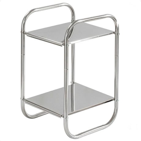 table-03157　Arch Frame Stainless Steel 2 Tier Rack Side Table