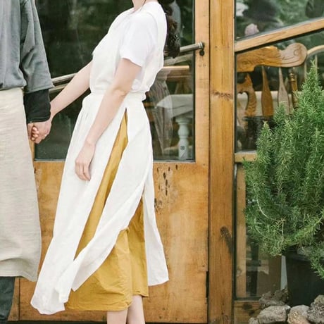 apron-03029　Cotton Apron Dress/Adjustable Size
