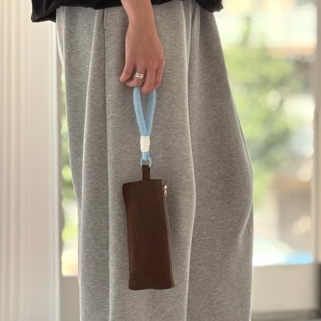 stationery-03049　Canvas Pencil Pouch with Fluffy Strap