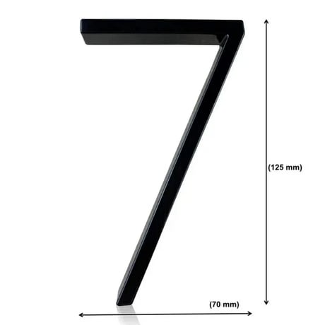 sign-03004　12.5cm Black Studded Raised House Numbers
