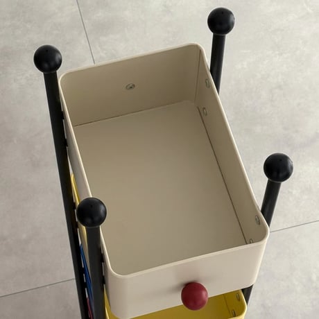 wagon-03031　4Tier Steel Storage Rack With Casters
