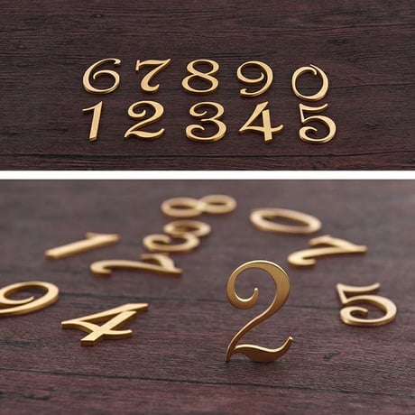 sign-03003　50mm Brass House Numbers