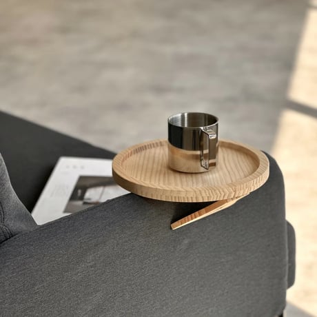 tray-03109　Wood Round Sofa Arm Tray