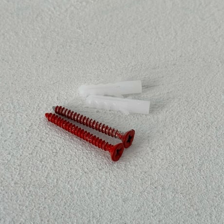 wall-03100　Loop Red 3-hook Iron