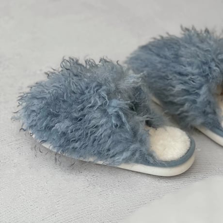 slipper-03005　Tibetan Lamb Eco Fur Room Shoes Slippers