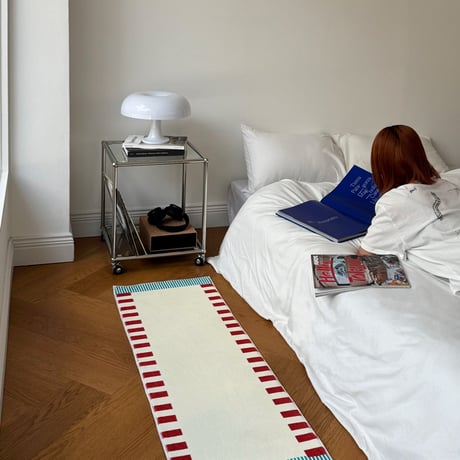rug-03099　red×blue Long rug 40×120cm
