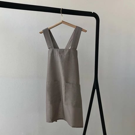 kitchen-03009　Linen Blend Back Cloth Children's Apron