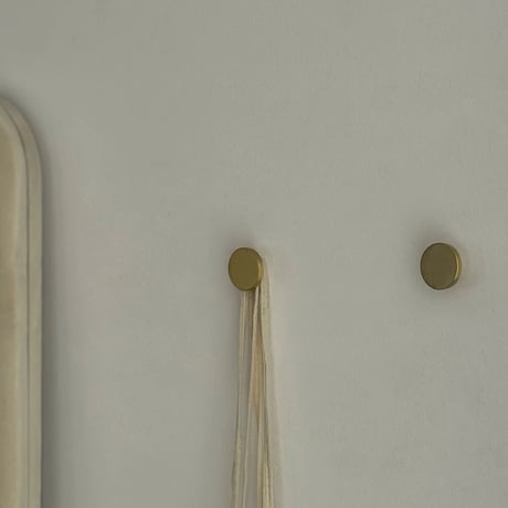 wall-03028　Satin Finish Brass Round Wall Hook A 3.3cm