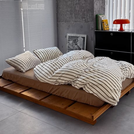 beddingsets-03136　Stripe×Brown Stripe Bedding Sets