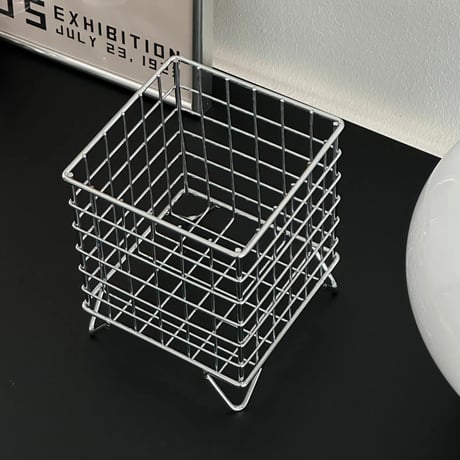 box-03026　Silver Steel Basket