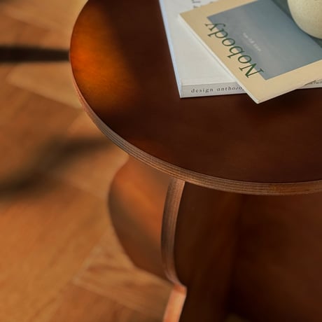 stool-03061　Natural Wood Cloud Leg Stool