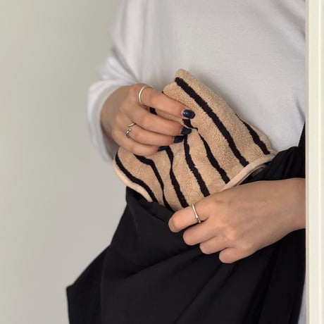 towel-03035　Stripe Microfiber Hand Towel/Set of 3