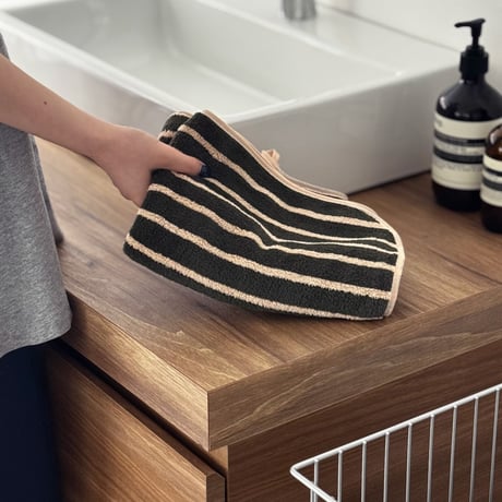 towel-03034　Stripe Microfiber Face Towel/Set of 3