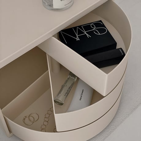 box-03024　3 Tiers 360° Rotation Half Moon Storage Box