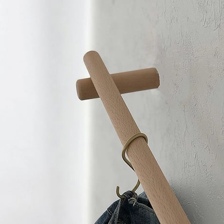 wall-03066　Wooden Hanger Bar 60cm Solid Wood