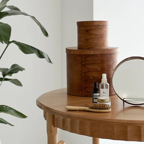 box-03030　Round Shaker Boxes Brown/Set of 3
