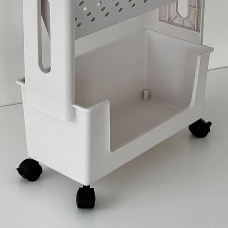 wagon-03027　Double Side Pocket Slim Wheeled Cart
