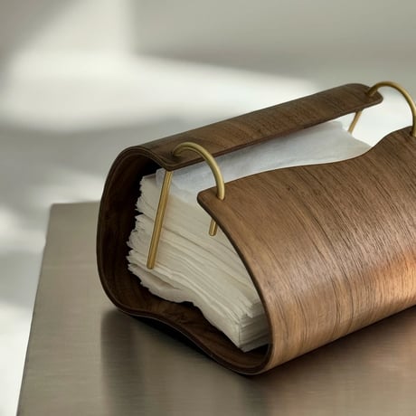 tissuebox-03080　Black Walnut Nuance Tissue Case