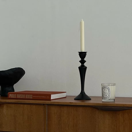 candle-03112　Wood Candle Stand Black 3 Types