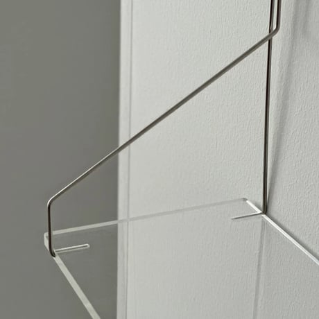 shelf-03030　Hang Silver Clear Wall Shelf 60cm/80cm