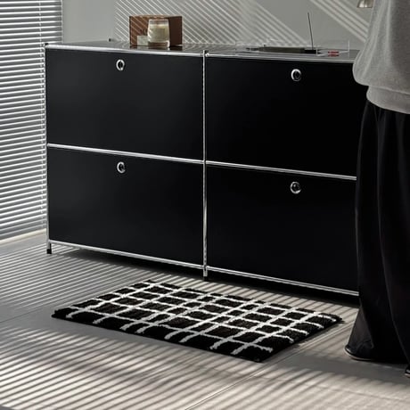 mat-03089　Grid Design Rug 50×80