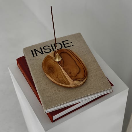 incenseholder-03056　Bulb Brass Acacia Plate Incense Holder