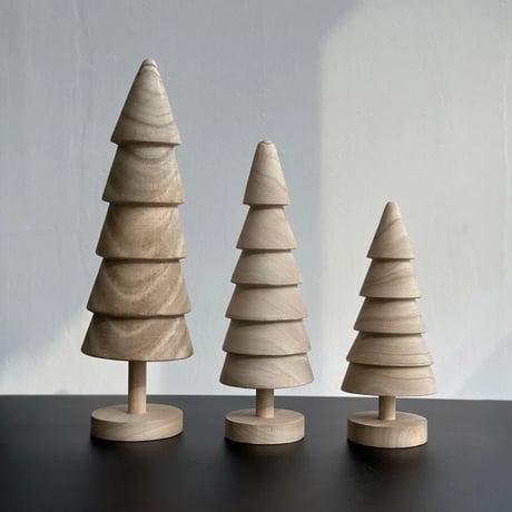 tree-03004　Natural Wood Tabletop Christmas Tree