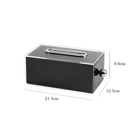 tissuebox-03050　Clear Cover Silver Ball Tissue Case
