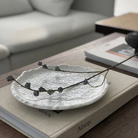 plate-03037　Ondulations White Plate