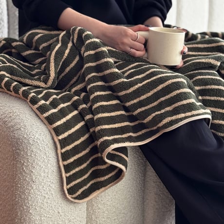 blanket-03055　Striped Blanket 200×105