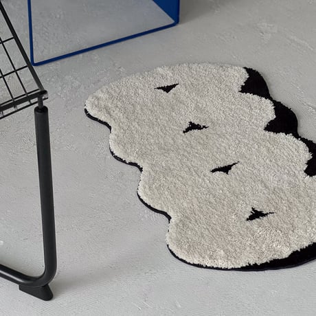 rug-03085　Cloud Monotone Rug