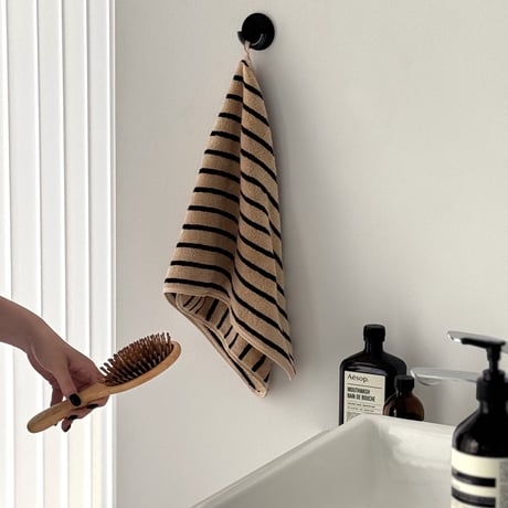 towel-03034　Stripe Microfiber Face Towel/Set of 3