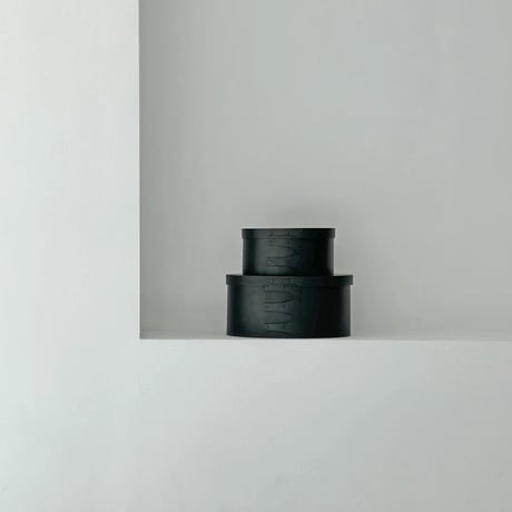 box-03013　Black Shaker Boxes/Set of 2