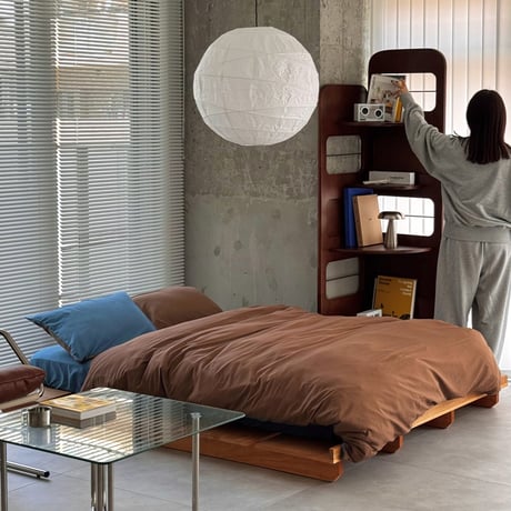 beddingsets-03115　Blue & Brown Reversible Duvet Cover Set