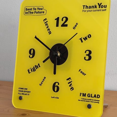 clock-03121　Graphic Color Acrylic Panel Desk Clock Silent