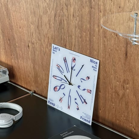 clock-03123　Meet Graphic Clock Wall Clock Silent