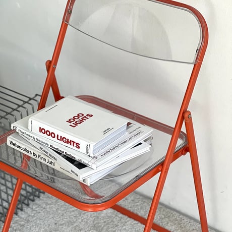 chair-03090　Color Frame Clear Folding Chair