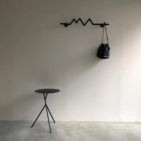 wall-03007　Iron Bar Hanger Black Wall Decoration