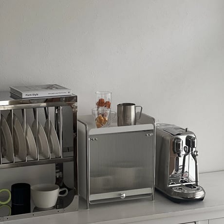 kitchen-03044　Steel Organizer Storage Case White