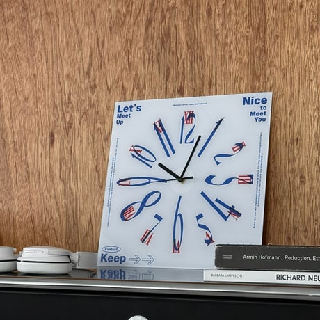 clock-03123　Meet Graphic Clock Wall Clock Silent