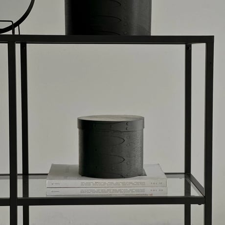 box-03051　Round Shaker Boxes Black/Set of 3