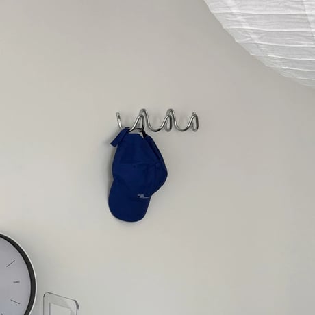wall-03101　Loop Silver 3-Hook Iron