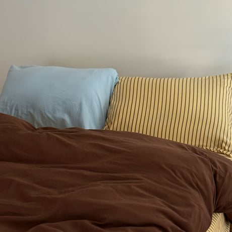 beddingsets-03147　Yellow×Brown×Light Blue Bedding Set