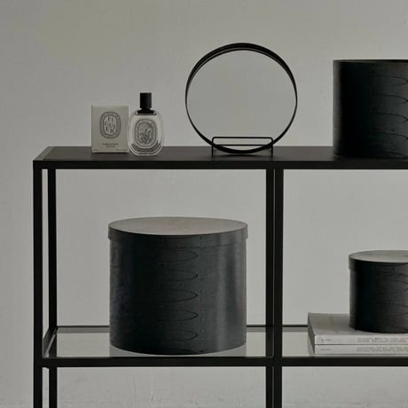 box-03051　Round Shaker Boxes Black/Set of 3