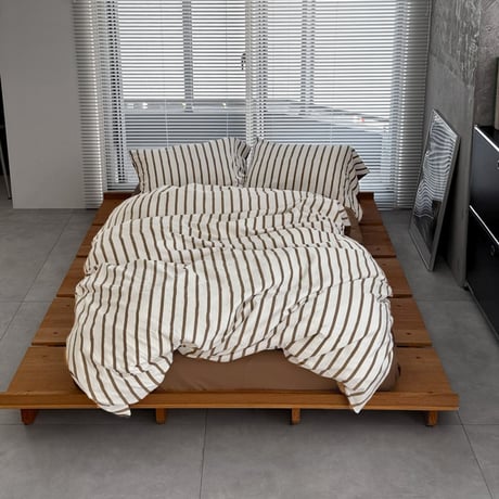 beddingsets-03136　Stripe×Brown Stripe Bedding Sets