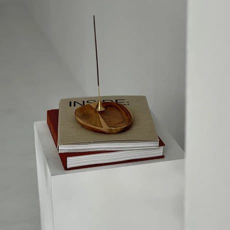 incenseholder-03056　Bulb Brass Acacia Plate Incense Holder