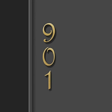 sign-03003　50mm Brass House Numbers