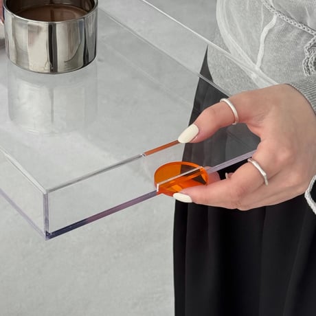 tray-03141　Color Handle Clear Tray