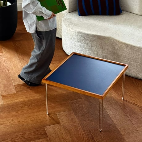 table-03219　Natural Wood Color Top Square Coffee Table 60×60cm