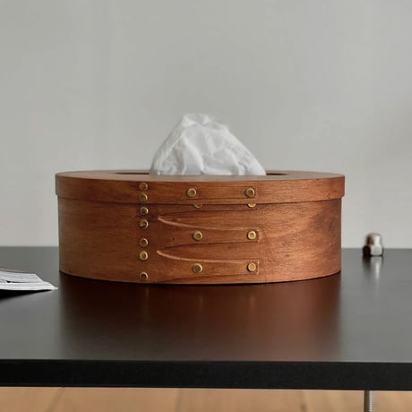 tissuebox-03045　Brown Shaker Box Tissue Case For Soft Pack Tissues